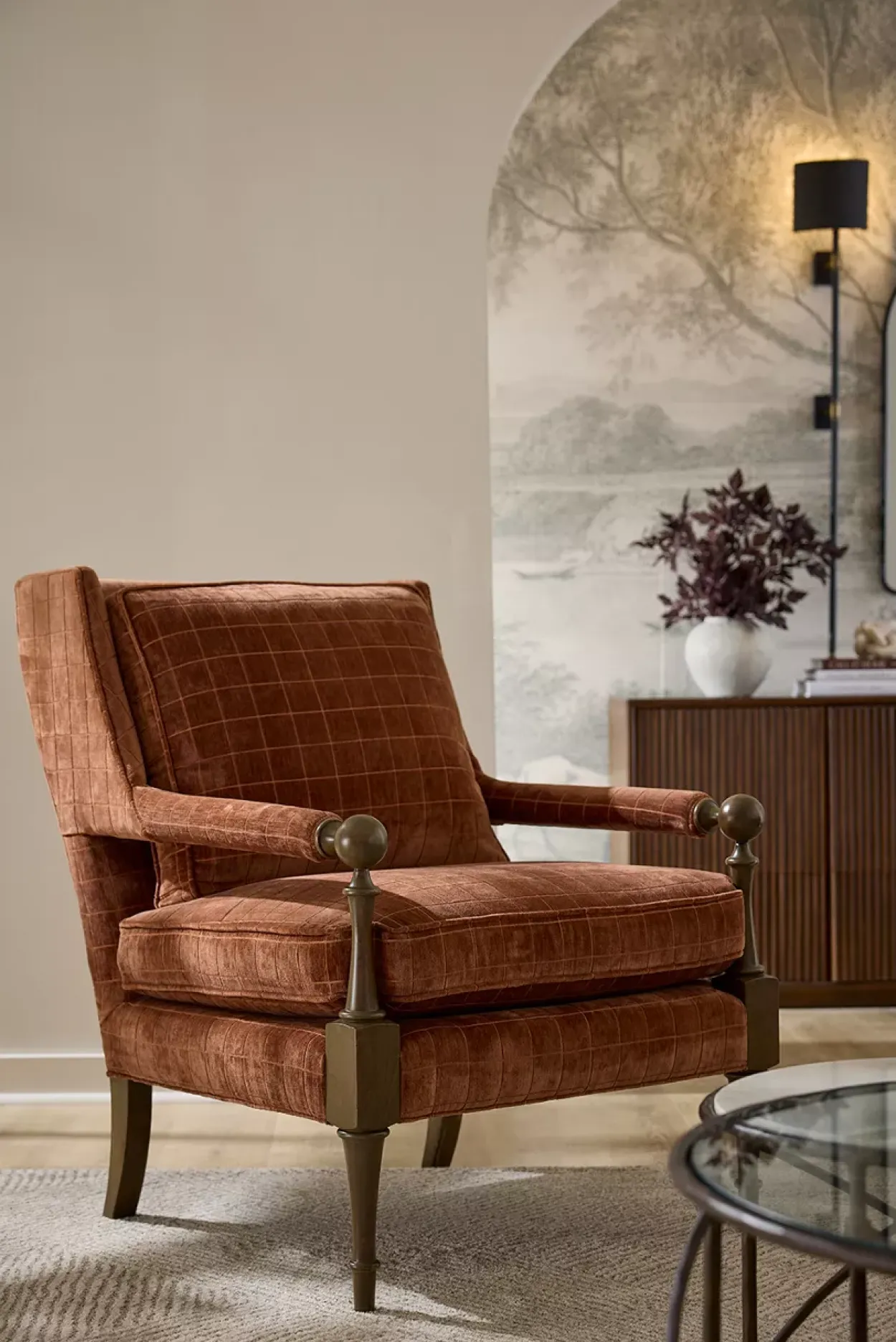 Adelaide Wooden Accent Chair
