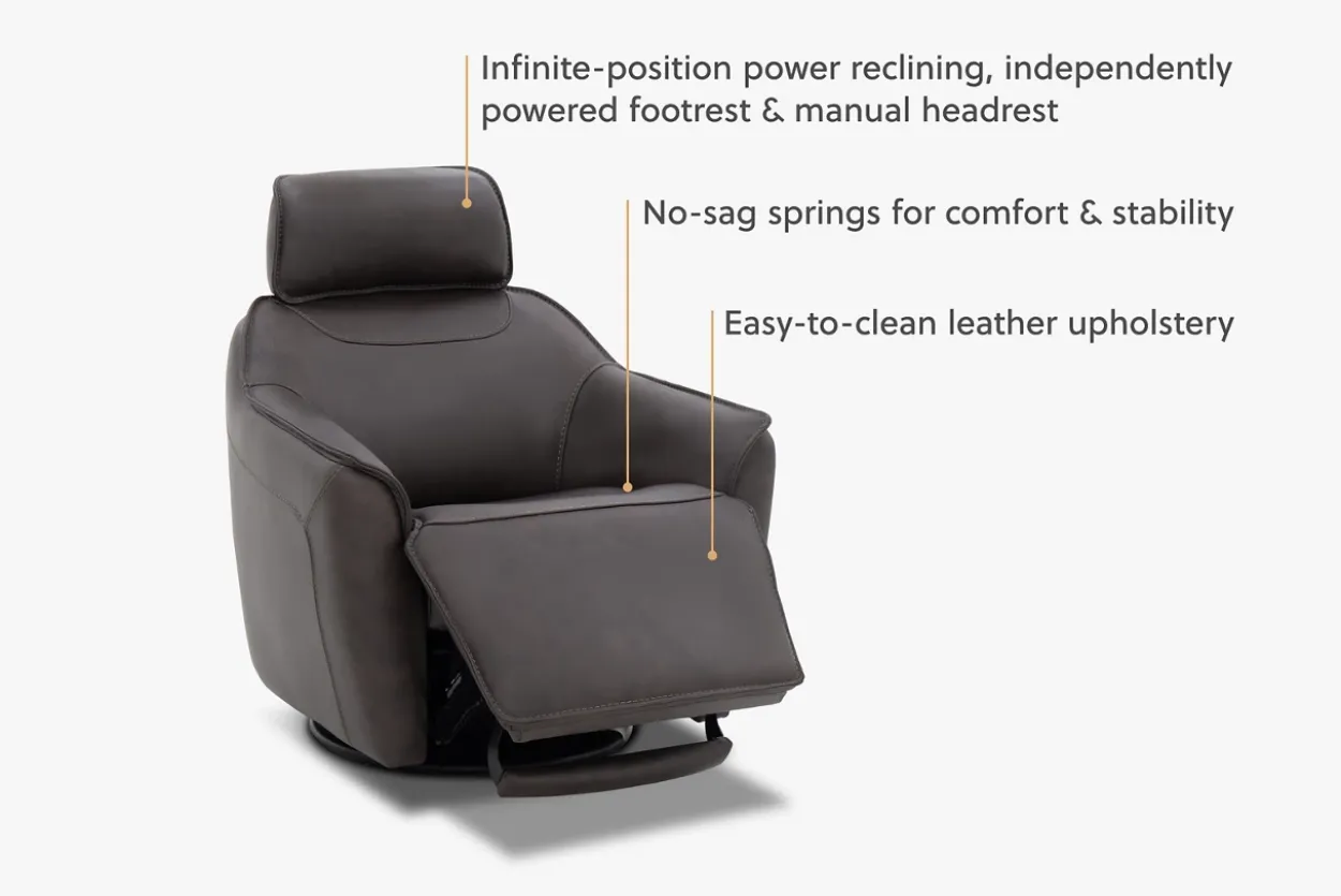 Elton Power Swivel Recliner