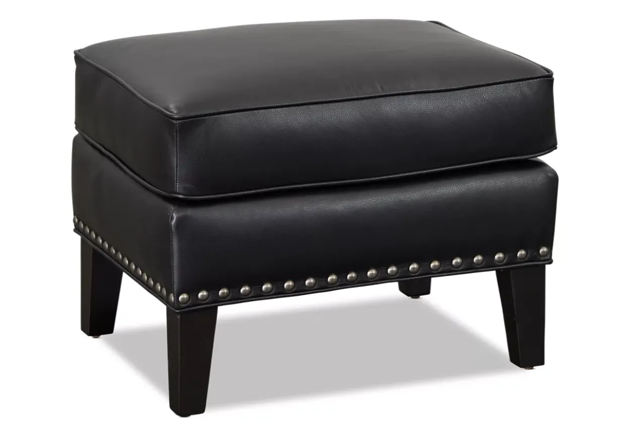 Lawson Leather Ottoman