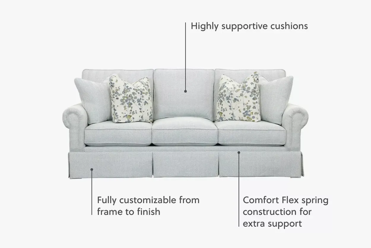 Lillian 88 Inch 3 Seat Sofa