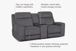 Micah Power Loveseat with Console