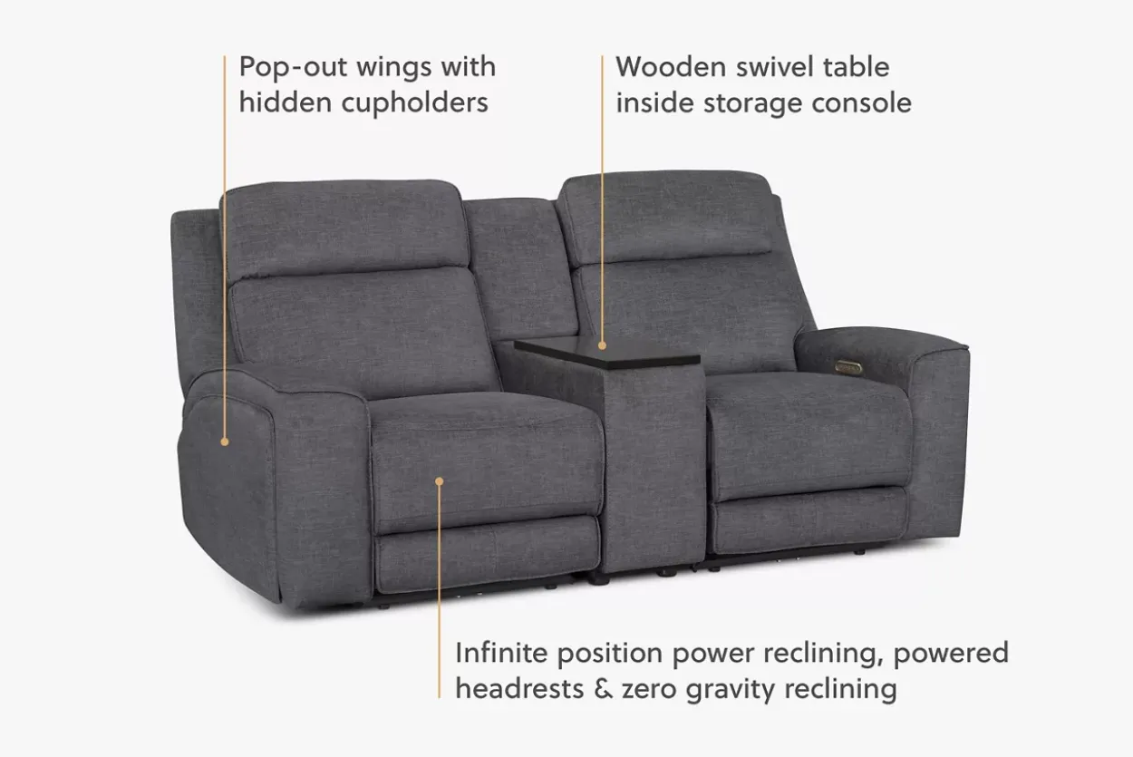 Micah Power Loveseat with Console