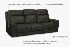 Micah Power Sofa with Drop Table