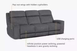 Micah Power Sofa with Drop Table