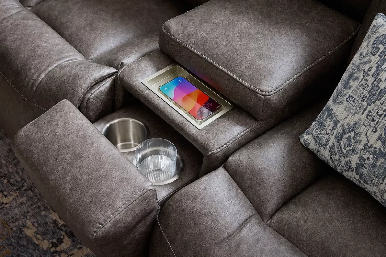 Winston Power Loveseat with Console